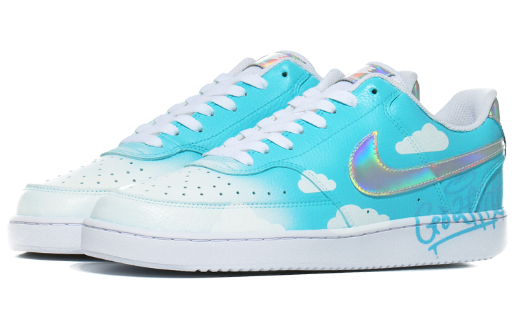 Lookbook (W) Zapatillas Nike Court Vision 1 Low 'Azul Cielo con Swoosh Arcoíris' CW5596-100(Team10--碧蓝天空)