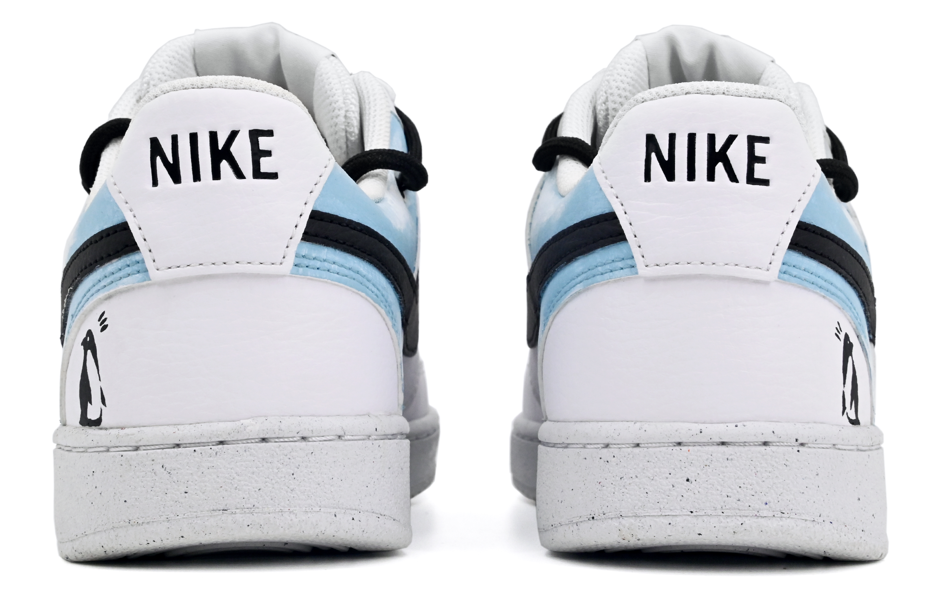Shop (W) 나이키 커스텀 코트 비전 로우 '스카이 펭귄' (흰/파) DH3158-101-445670