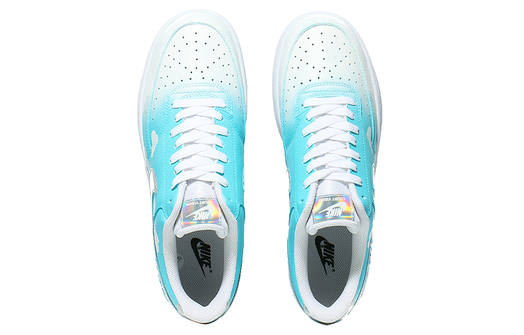 Shop (W) Zapatillas Nike Court Vision 1 Low 'Azul Cielo con Swoosh Arcoíris' CW5596-100(Team10--碧蓝天空)