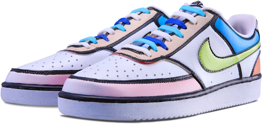 【訂製球鞋】 Nike Court Vision 1 Low 夏日衝浪 潮流前線 防滑減震 低筒 板鞋 女款 藍白 Shop 【訂製球鞋】 Nike Court Vision 1 Low 夏日衝浪 潮流前線 防滑減震 低筒 板鞋 女款 藍白