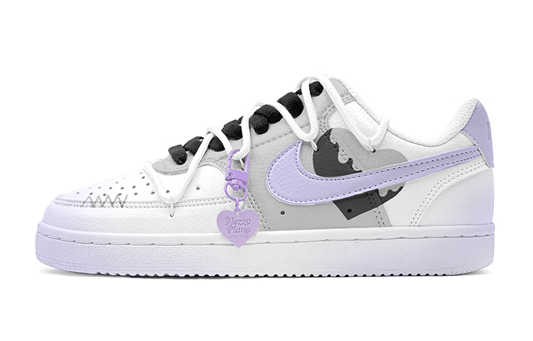 [Custom Shoes] (W) Nike Court Vision 1 Low 'White Grey Lavender'
