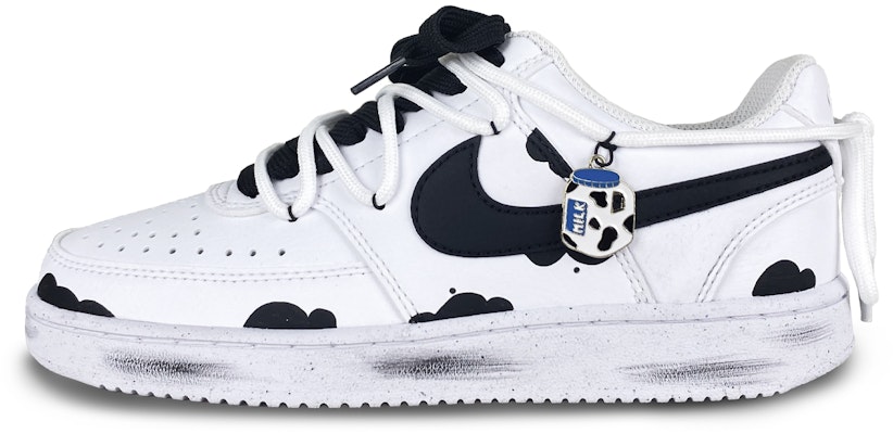 【定製球鞋】 Nike Court Vision 1 Low Next Nature 勇敢牛牛 低筒 板鞋 女款 黑白色 Buy 【定製球鞋】 Nike Court Vision 1 Low Next Nature 勇敢牛牛 低筒 板鞋 女款 黑白色