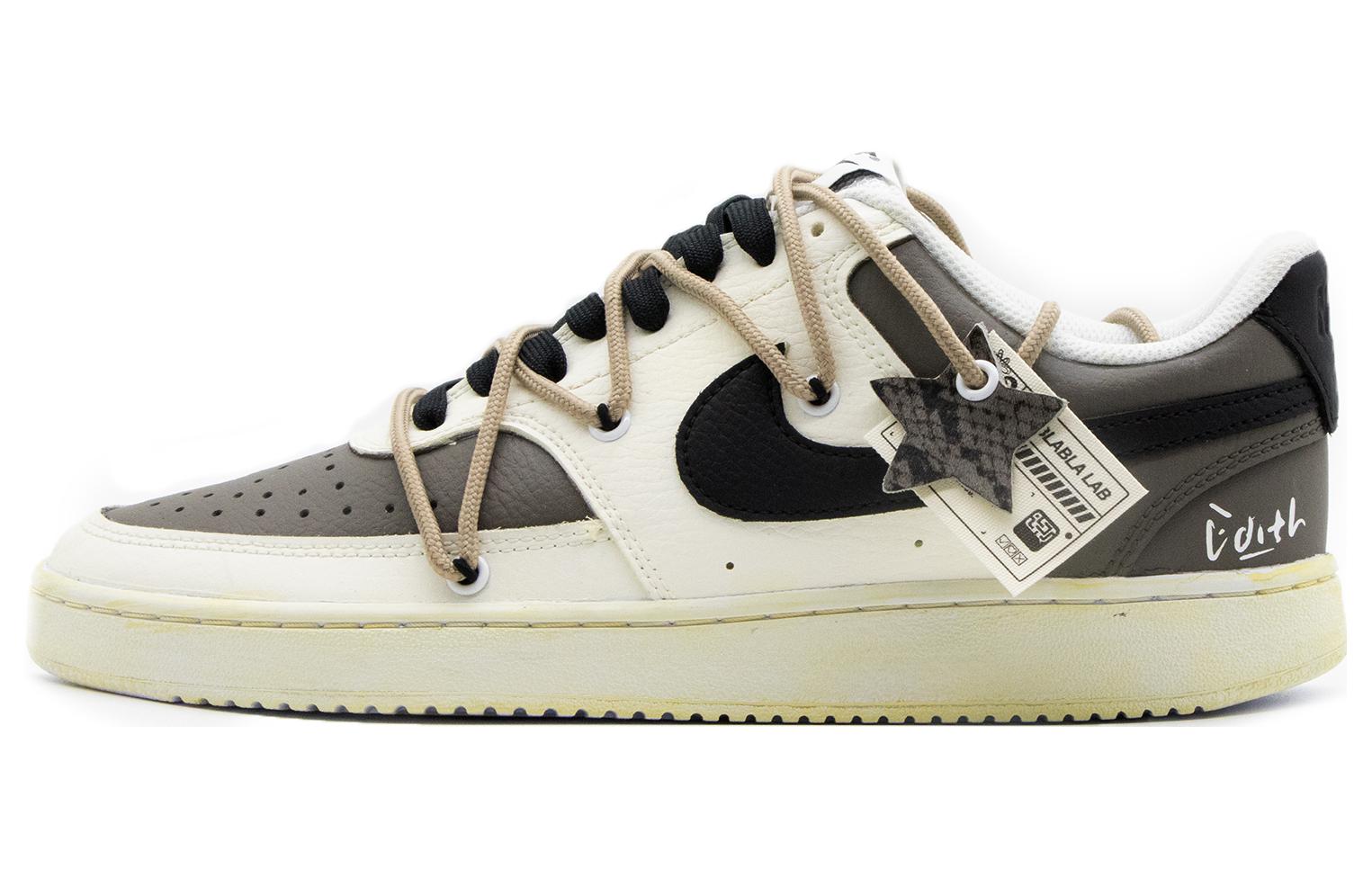 [Custom Shoes] (W) Nike Court Vision 1 Low Next Nature 'Black Brown Snakeskin'