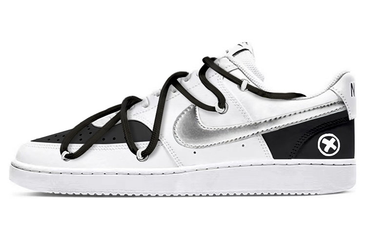 [Custom Shoes] (W) Nike Court Vision 1 Low Next Nature 'Black White Panda'