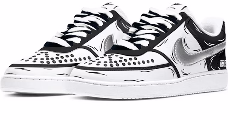 (W) Nike Court Vision Low Next Nature "Tofu Anime" DH3158-101(TeamY-女款头文字D黑白) Lookbook (W) Nike Court Vision Low Next Nature "Tofu Anime" DH3158-101(TeamY-女款头文字D黑白)