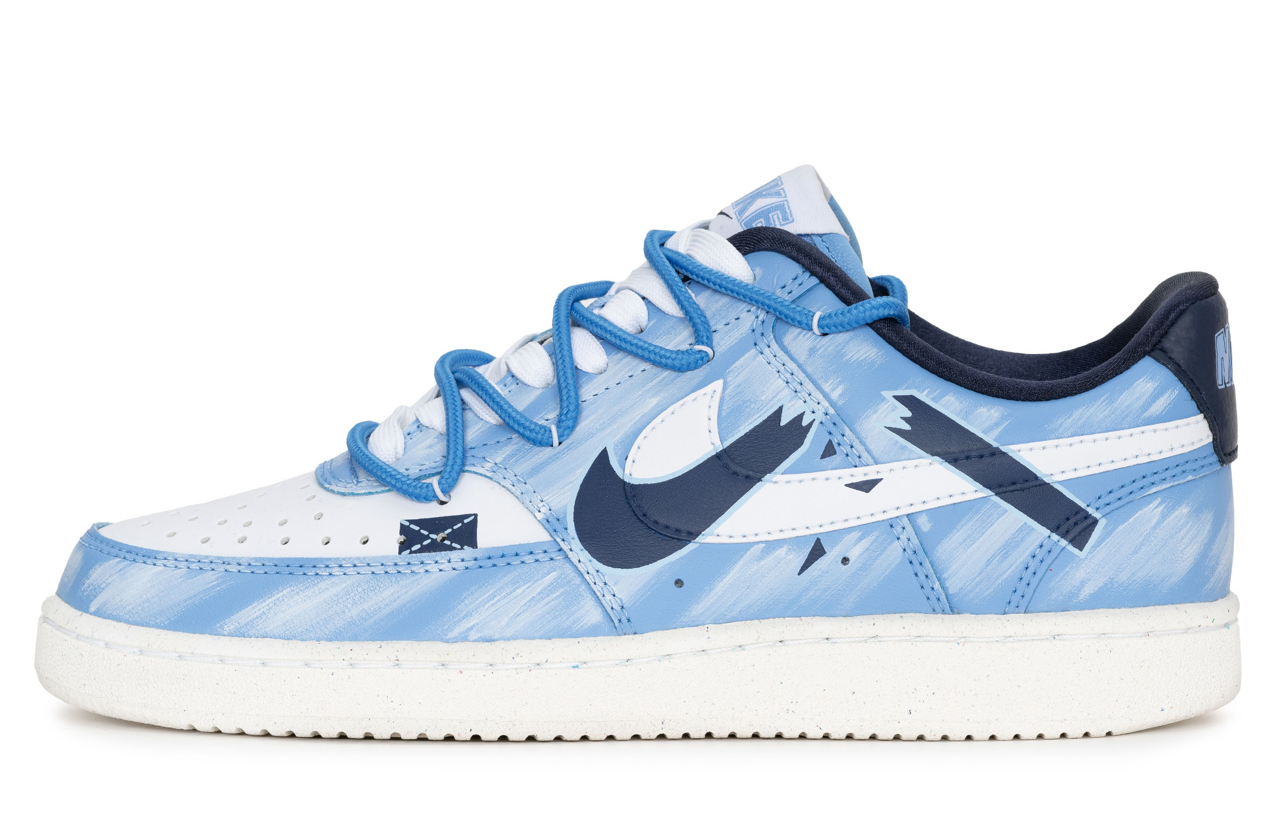 [Custom Shoes] (W) Nike Court Vision 2 'Custom Sky Blue-Fade Hand-Painted' 圖 3