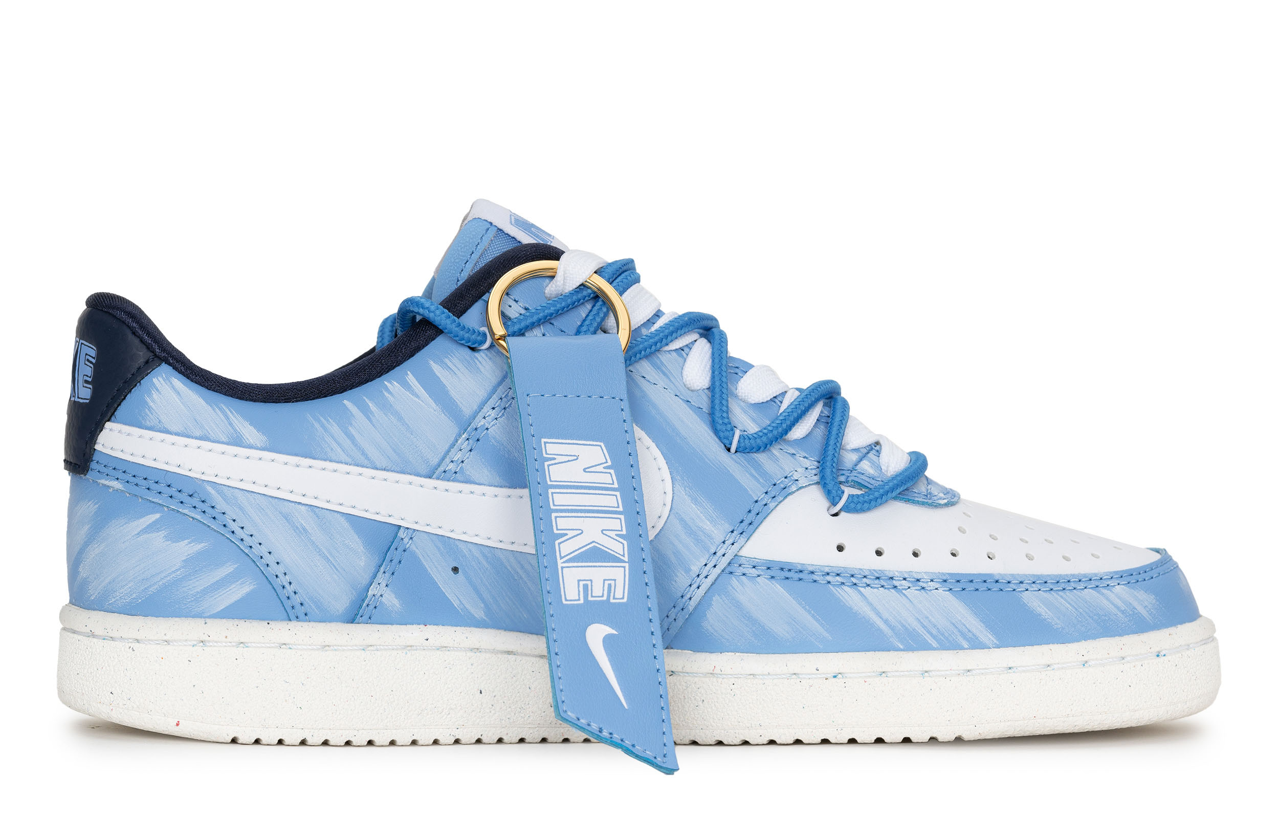 [Custom Shoes] (W) Nike Court Vision 2 'Custom Sky Blue-Fade Hand-Painted' 圖 4