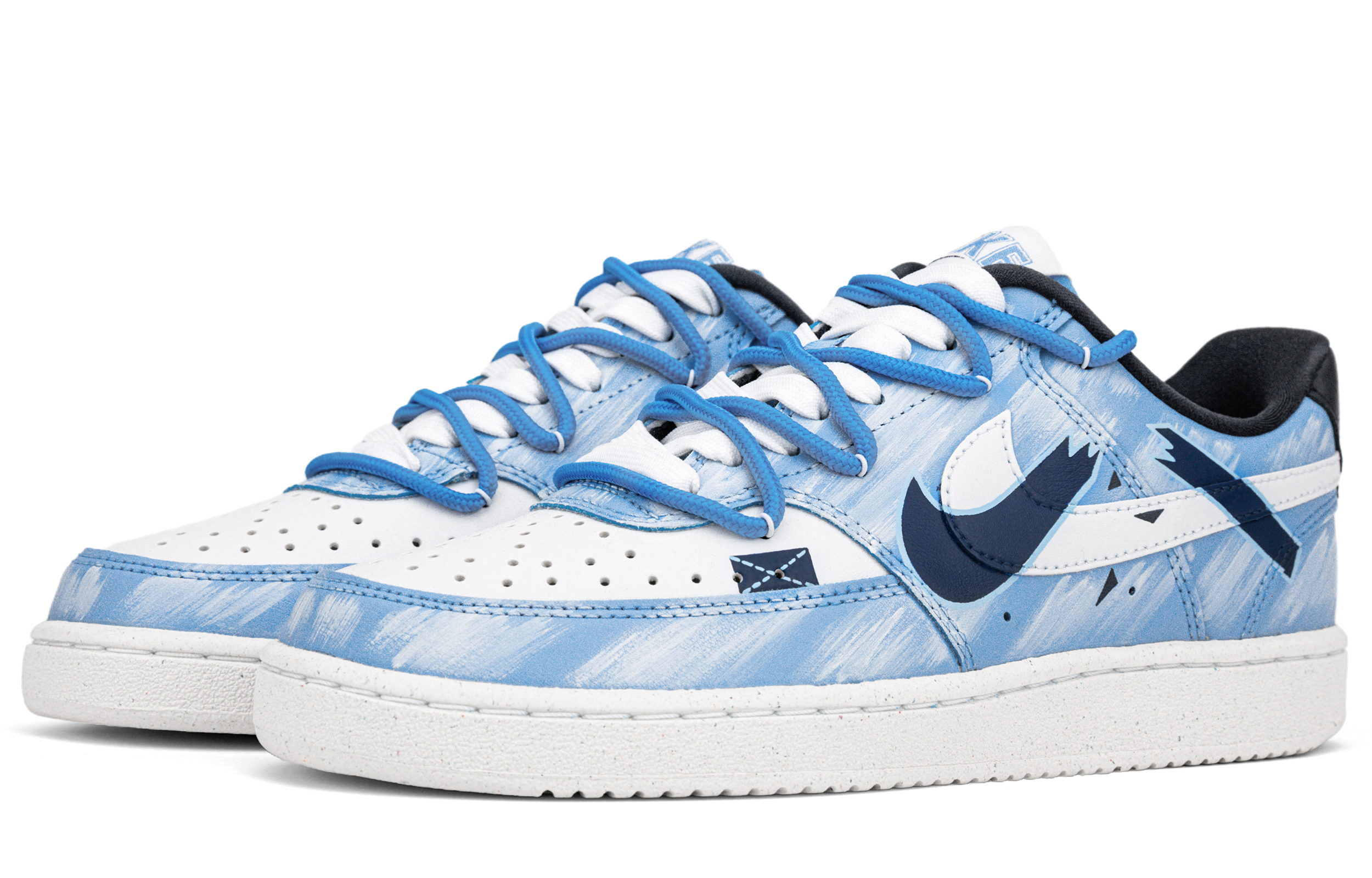 [Custom Shoes] (W) Nike Court Vision 2 'Custom Sky Blue-Fade Hand-Painted' 圖 5