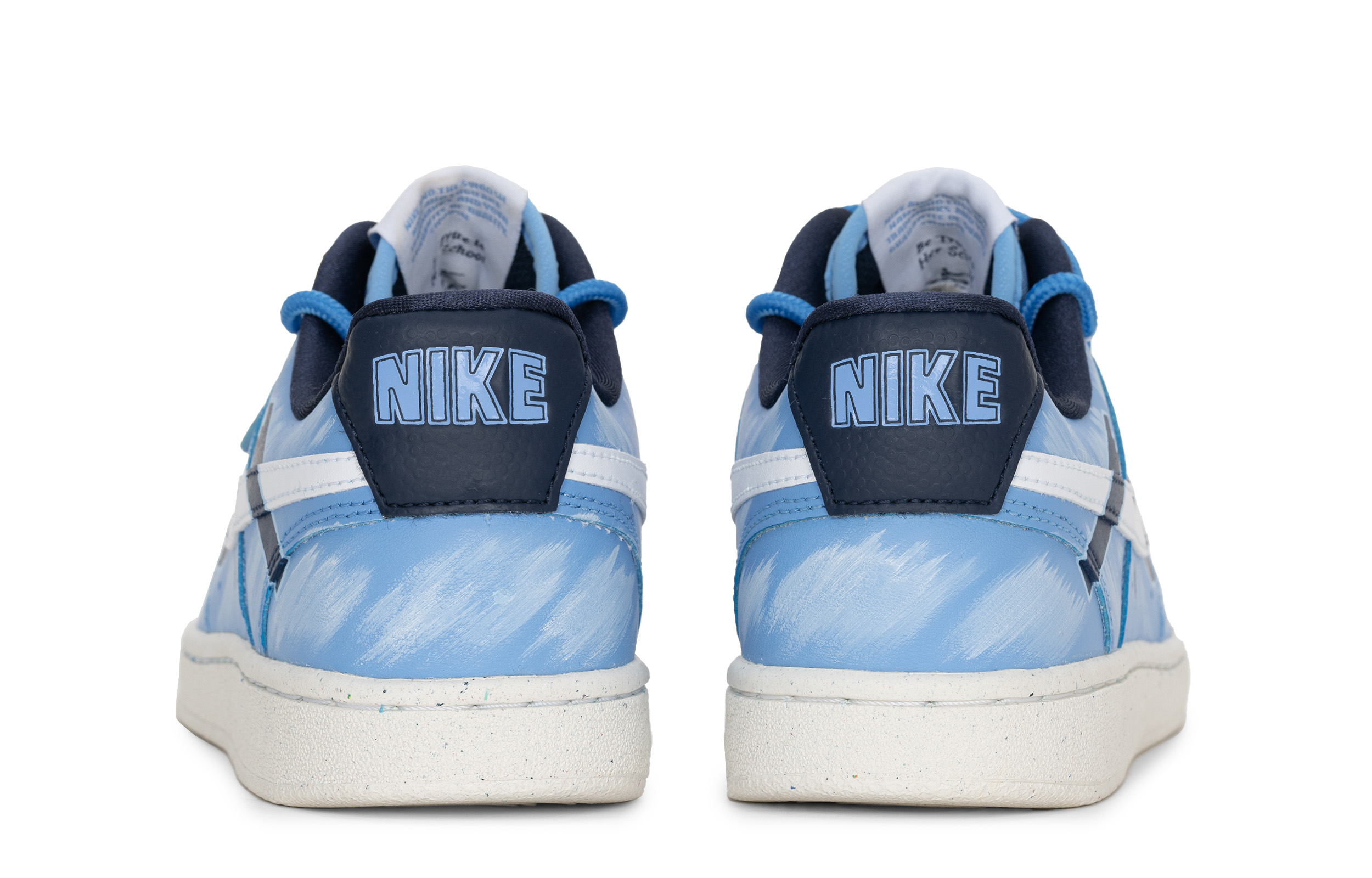 [Custom Shoes] (W) Nike Court Vision 2 'Custom Sky Blue-Fade Hand-Painted' 圖 6