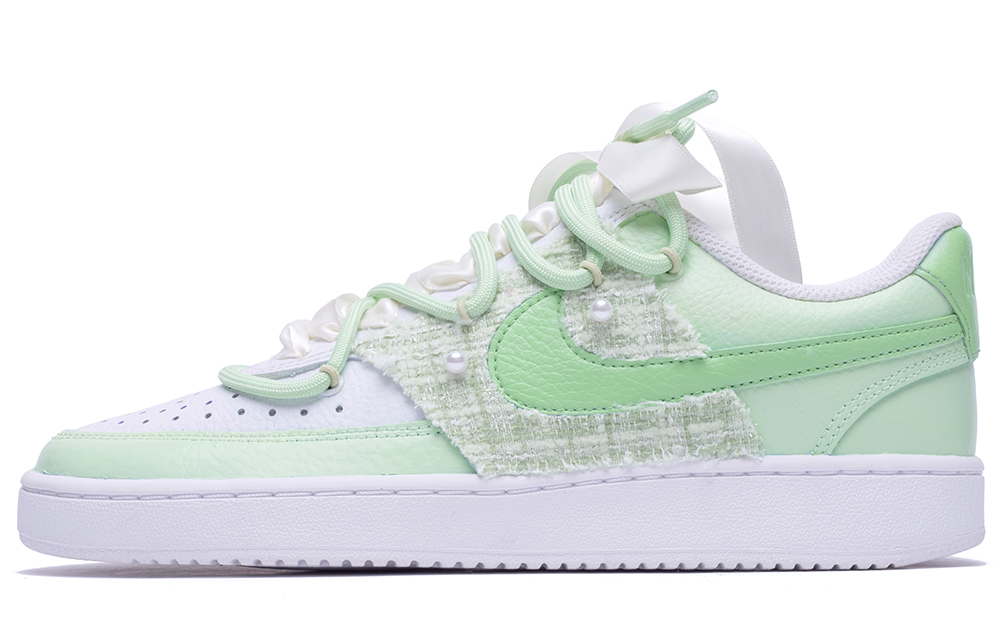 [Custom Shoes] (W) Nike Court Vision 'Pearl Girl Deconstructed Green-White'