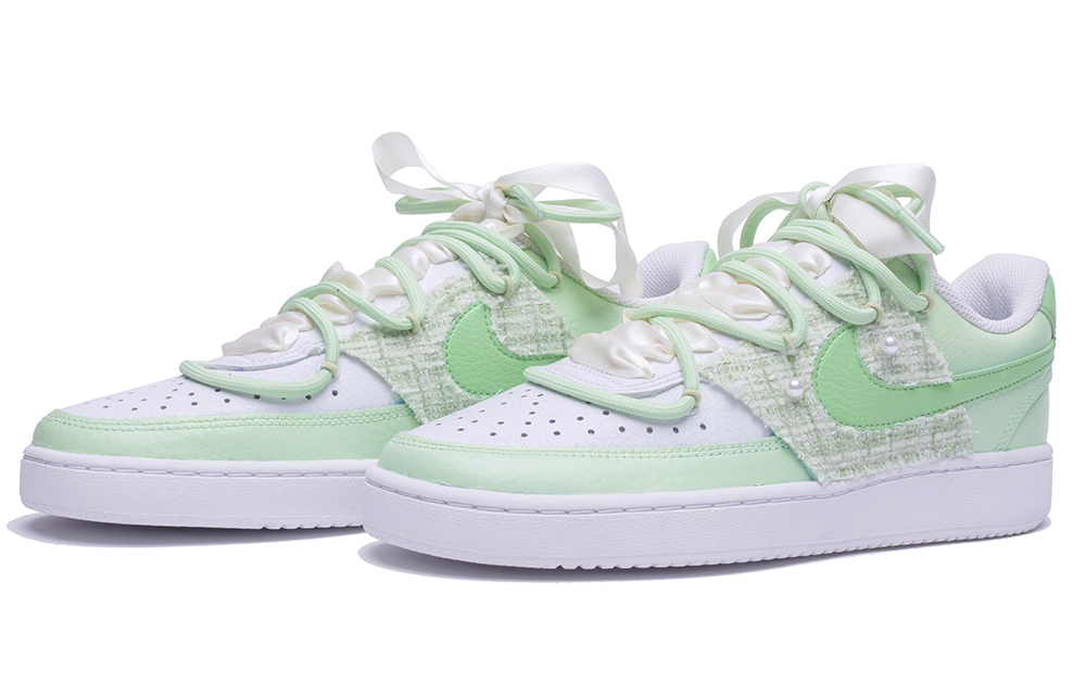 [Custom Shoes] (W) Nike Court Vision 'Pearl Girl Deconstructed Green-White' 圖 3
