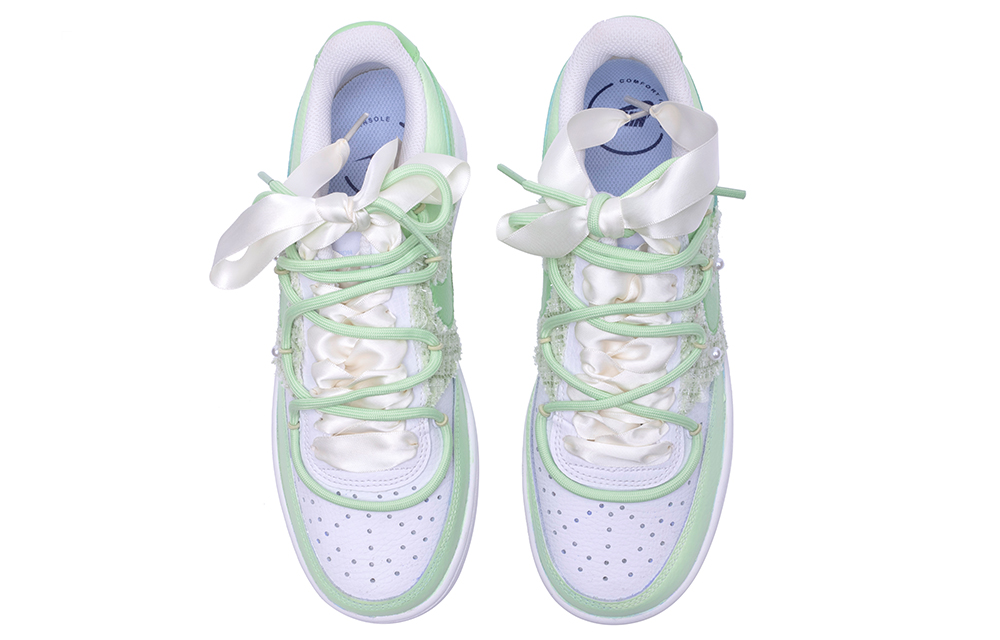 [Custom Shoes] (W) Nike Court Vision 'Pearl Girl Deconstructed Green-White' 圖 4