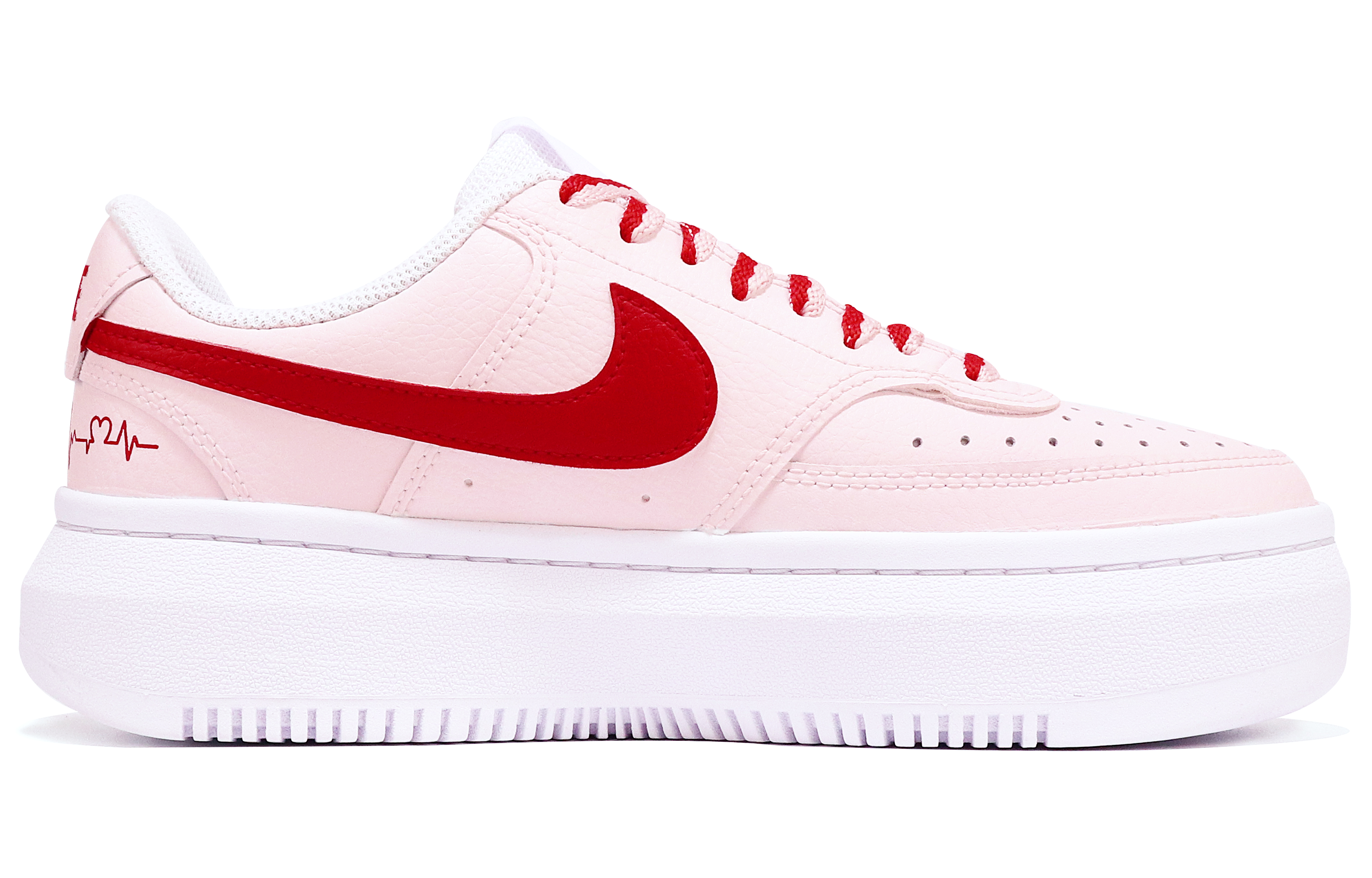 Order (W) [Kasut Custom] Nike Court Vision Alta 'Valentine's Day Pink Pulse' DM0113-100(TeamTen-女款情人节心电图)