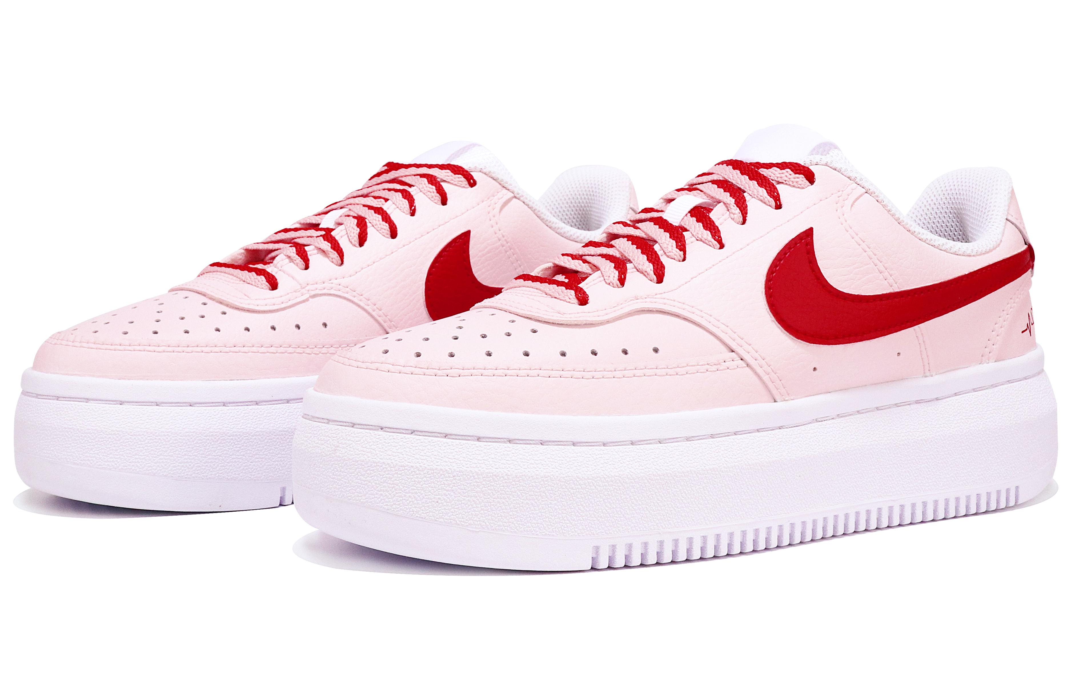 Lookbook (W) [Kasut Custom] Nike Court Vision Alta 'Valentine's Day Pink Pulse' DM0113-100(TeamTen-女款情人节心电图)