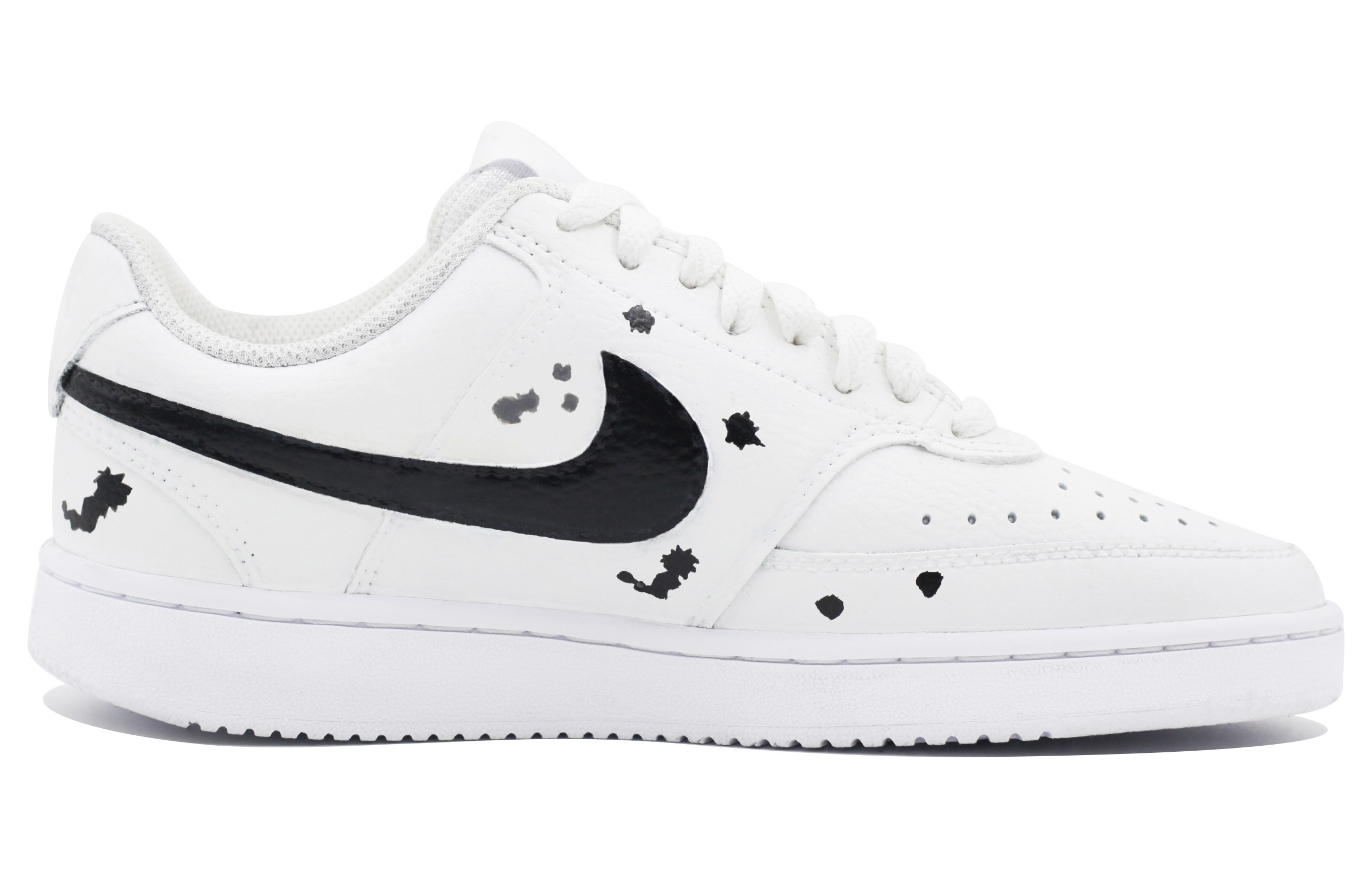 [Custom Shoes] (W) Nike Court Vision Low 'Black White Cat Art' 圖 2
