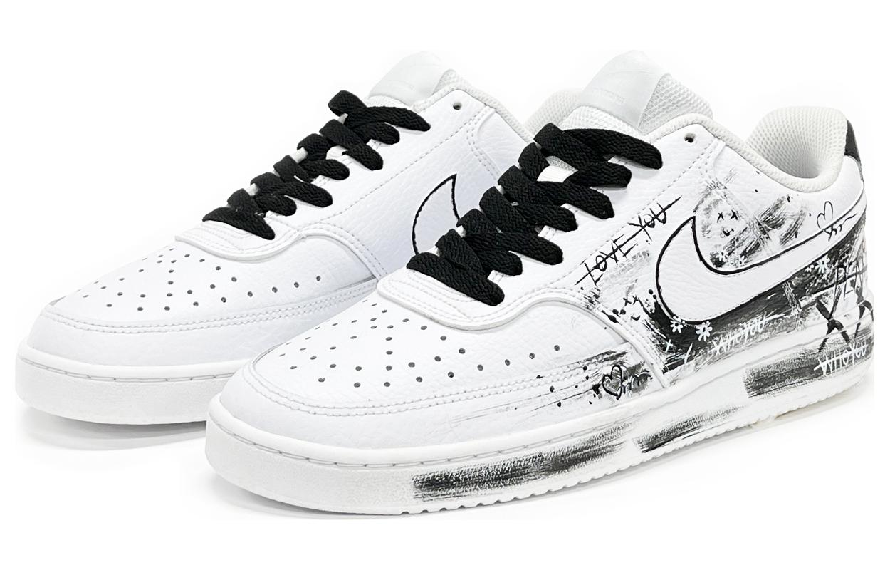 [Custom Shoes] (W) Nike Court Vision Low 'Black White Graffiti' 圖 3