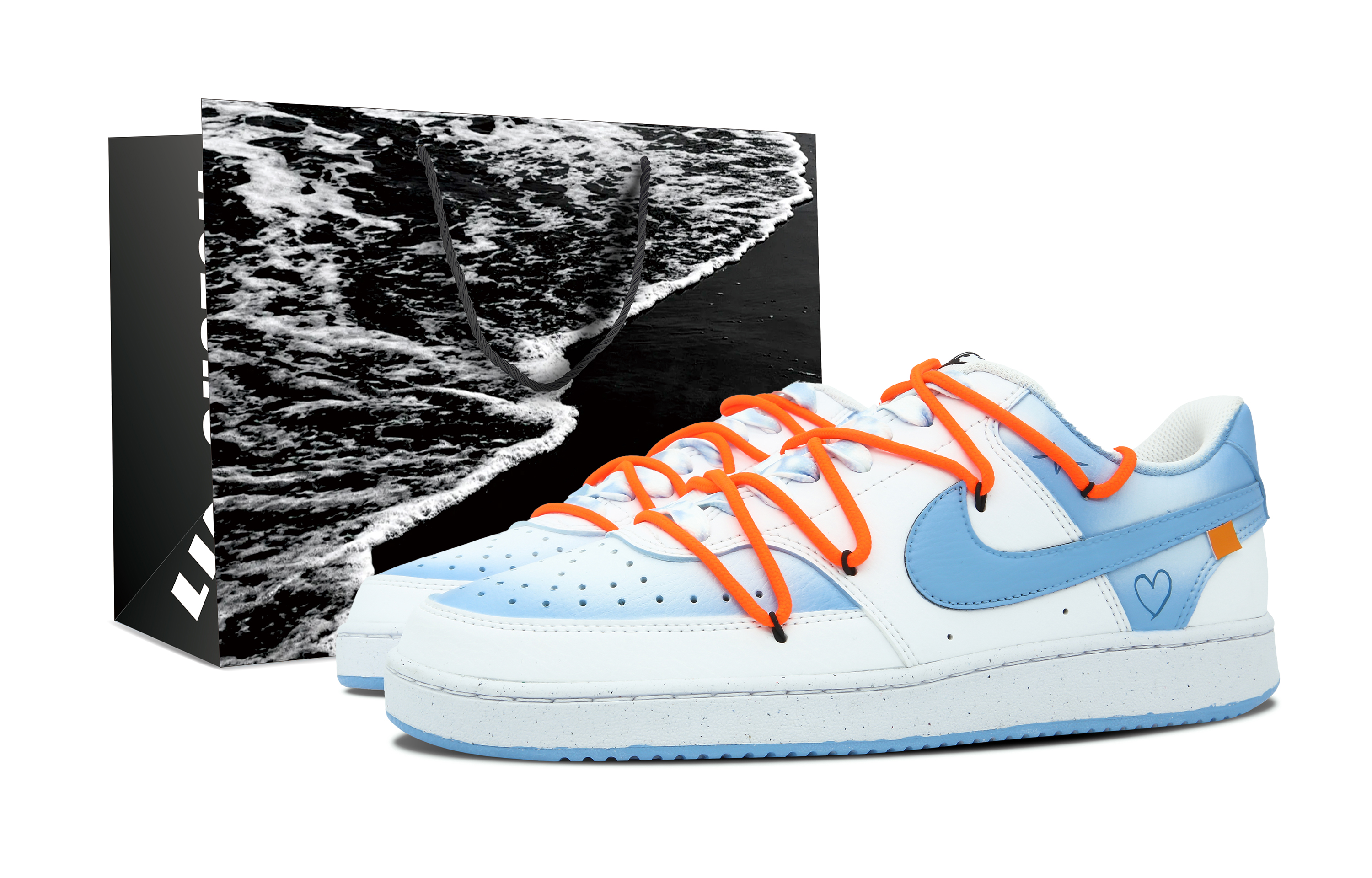 Buy (W) [Kasur Kustom] Nike Court Vision Low 'Langit Biru dan Grafiti Putih' DH3158-101-466387