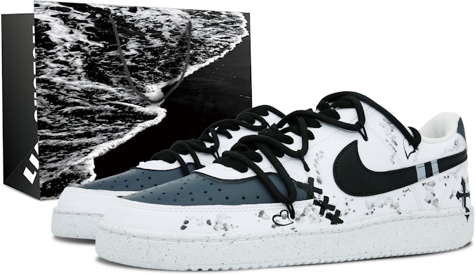 (W) 나이키 커스텀 코트 비전 로우 '블랙샌드' (Nike Custom Court Vision Low 'Black Sand') DH3158-101-484965 Buy (W) 나이키 커스텀 코트 비전 로우 '블랙샌드' (Nike Custom Court Vision Low 'Black Sand') DH3158-101-484965