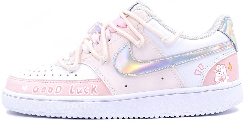 【訂製球鞋】 Nike Court Vision 1 星追未來 婚鞋 Low 可愛兔兔 清新 減齡 少女 休閒 低筒 板鞋 女款 粉白 Buy 【訂製球鞋】 Nike Court Vision 1 星追未來 婚鞋 Low 可愛兔兔 清新 減齡 少女 休閒 低筒 板鞋 女款 粉白
