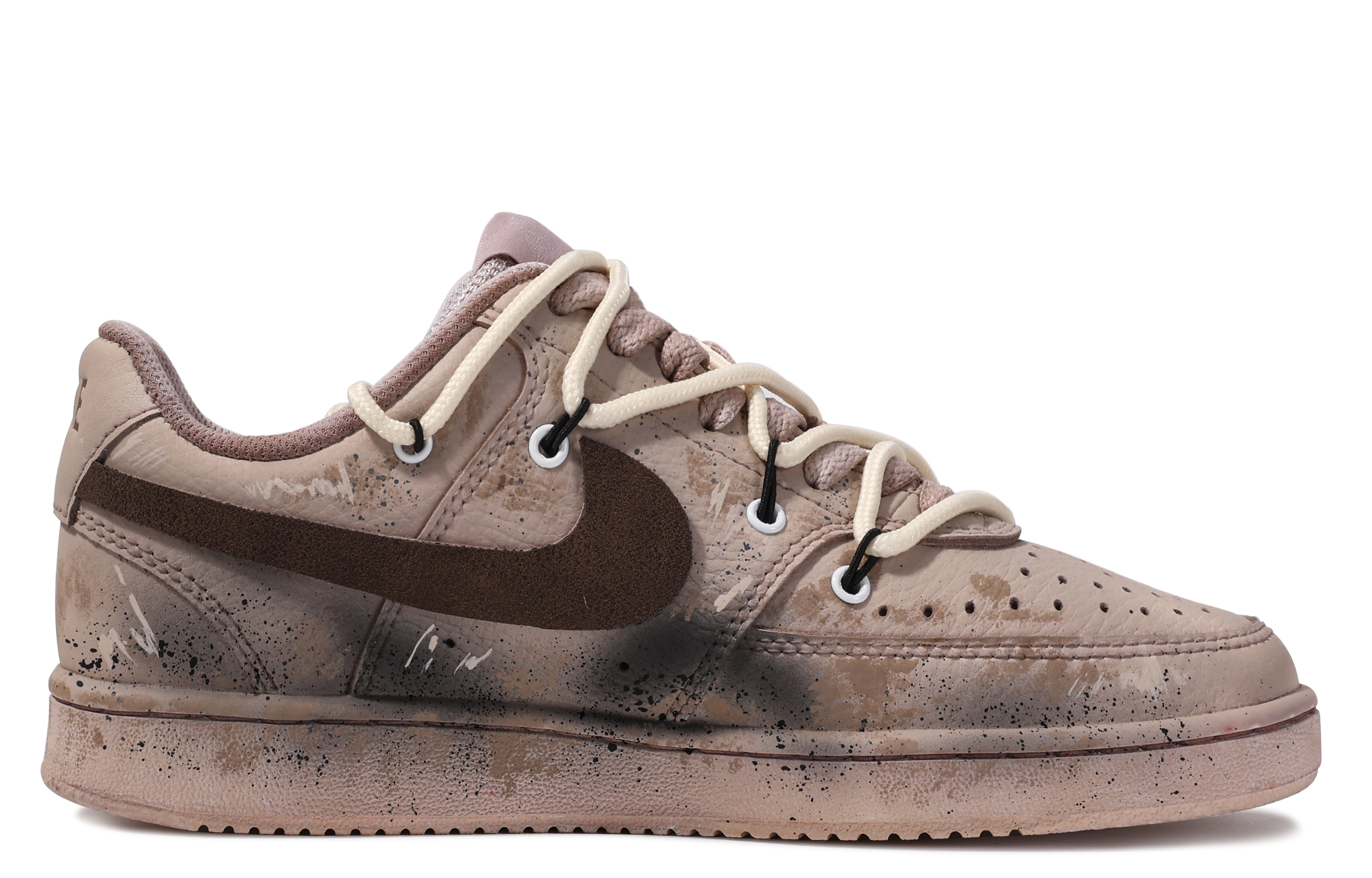 Order [Custom Shoes] (Women) Nike Court Vision Low 'Da Vinci Apocalypse Brown White'