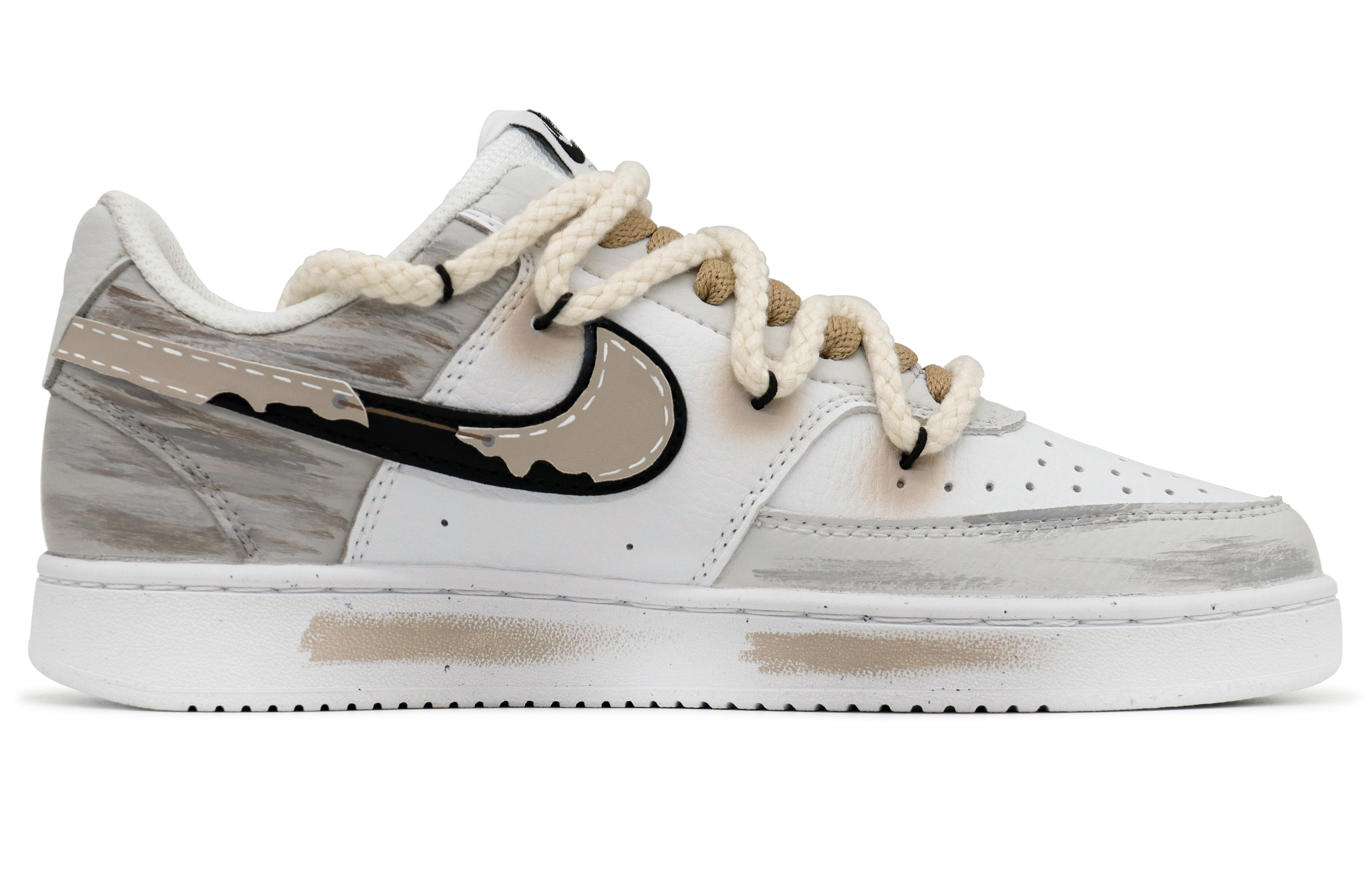 Lookbook (W) [Sepatu Kustom] Nike Court Vision Low 'Dystopian Ruins' DH3158-101(Team31-女款末日废墟)