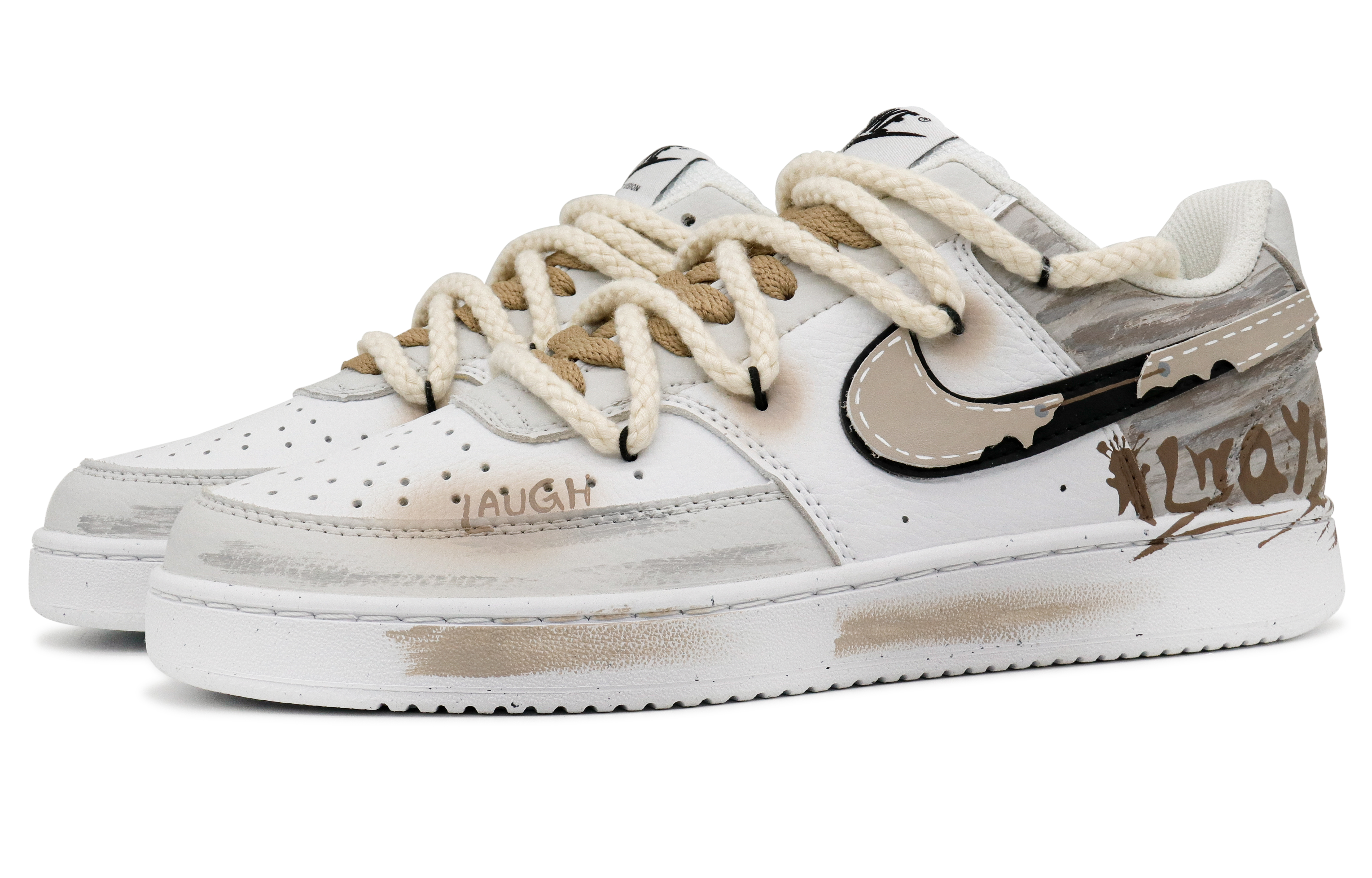 Shop (W) [Sepatu Kustom] Nike Court Vision Low 'Dystopian Ruins' DH3158-101(Team31-女款末日废墟)