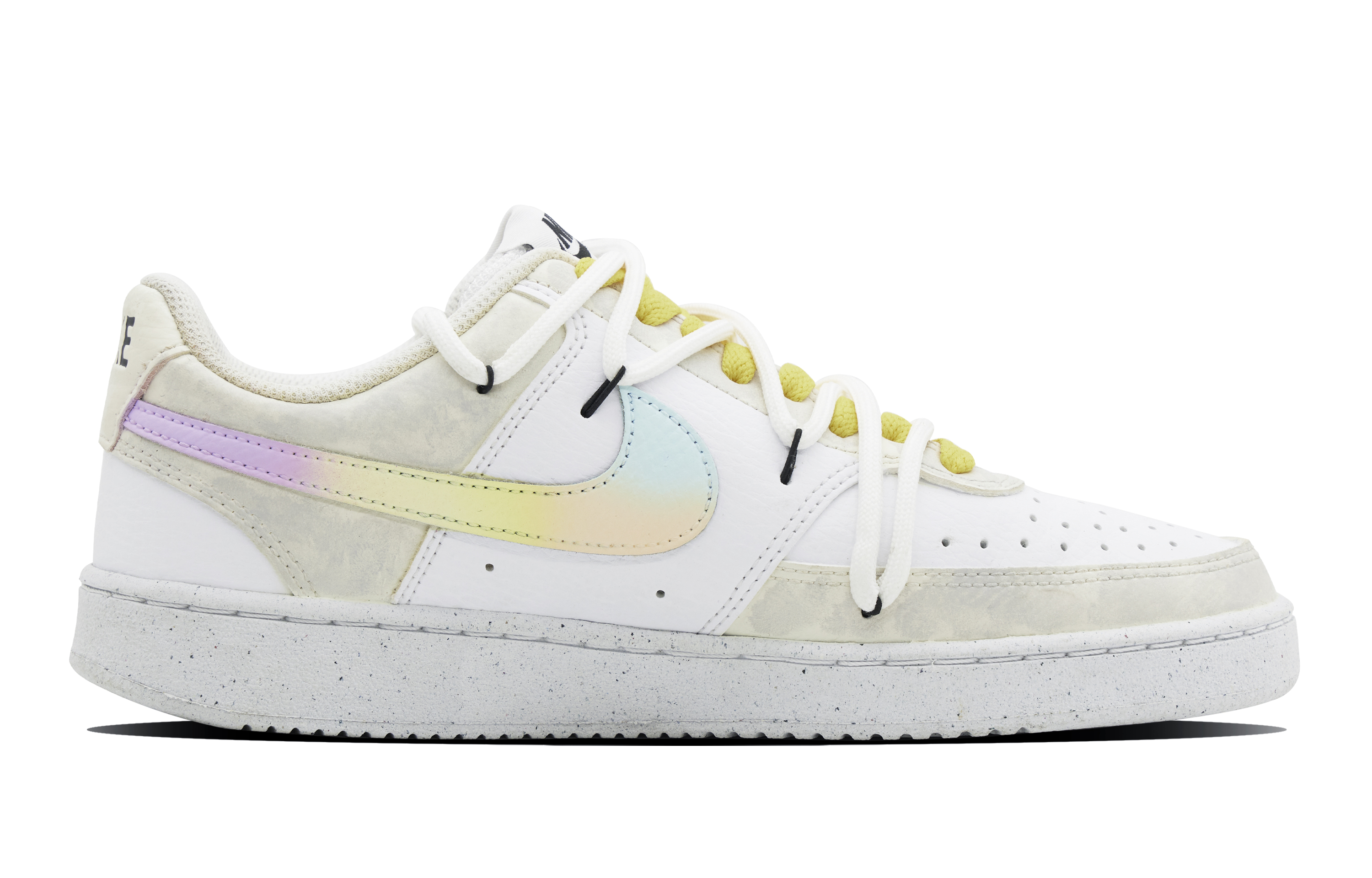 Order 【定製球鞋】Nike Court Vision 1 Low 迷幻 夢幻迴廊 獨特 夢幻空間 低筒 板鞋 女款 米黃灰