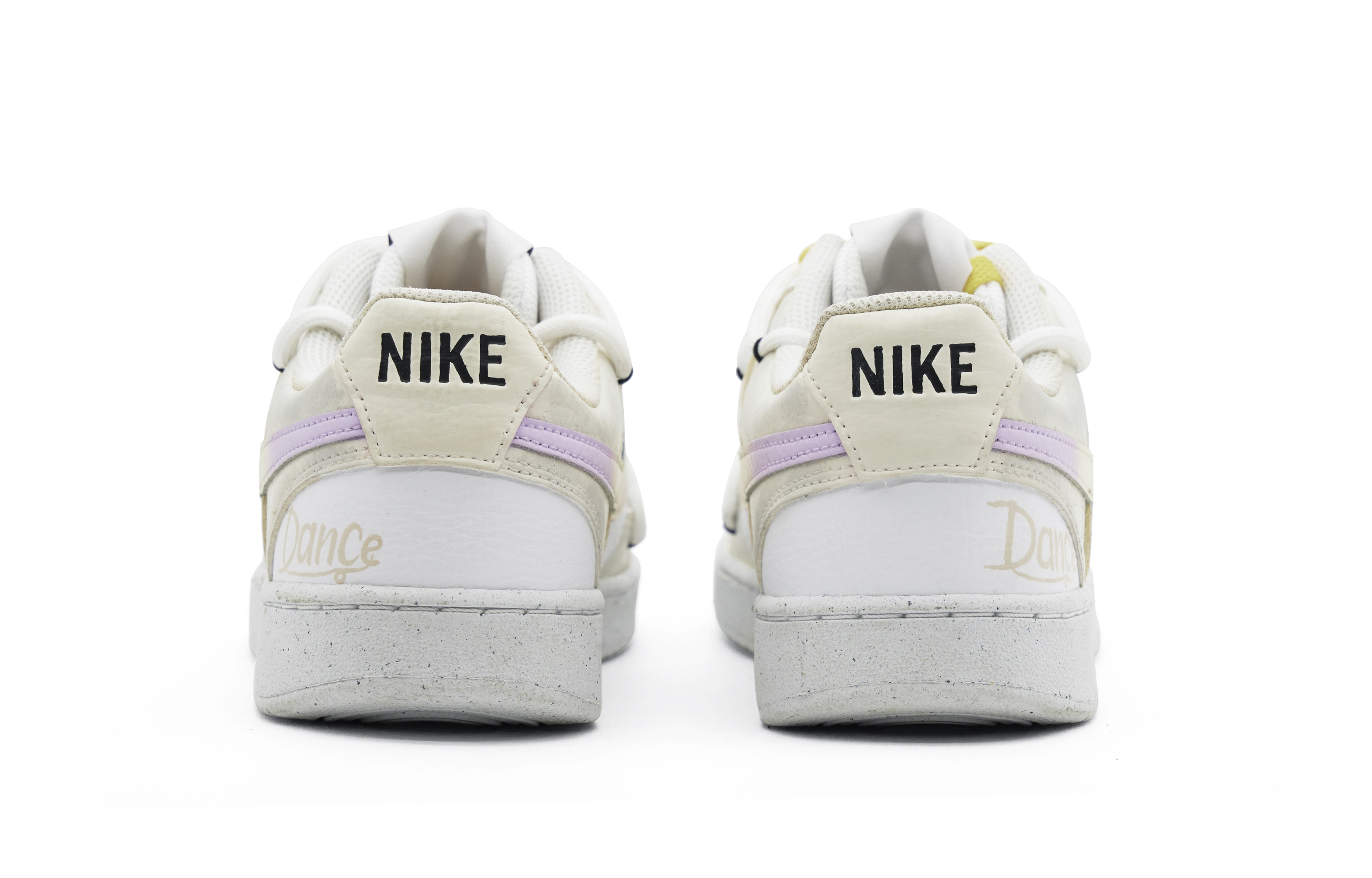 Shop 【定製球鞋】Nike Court Vision 1 Low 迷幻 夢幻迴廊 獨特 夢幻空間 低筒 板鞋 女款 米黃灰