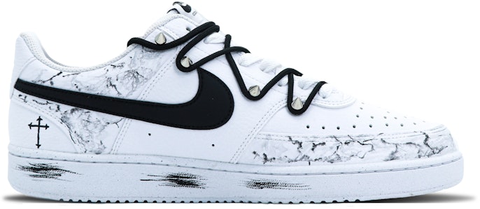 (W) 【定制鞋款】耐克Court Vision Low“哥特十字白” DH3158-101(Team147-女款十字架) Lookbook (W) 【定制鞋款】耐克Court Vision Low“哥特十字白” DH3158-101(Team147-女款十字架)