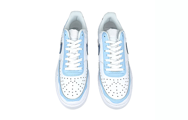 Shop 【訂製球鞋】 Nike Court Vision 1 禮盒 冰塊 流淌 塗鴉 低幫 板鞋 女款 白藍