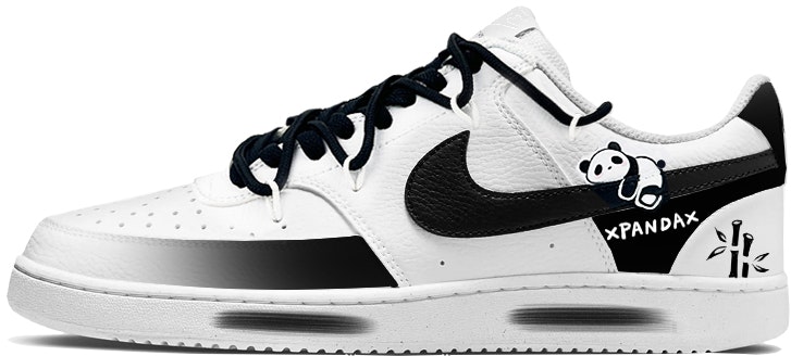 custom-shoes-women-nike-court-vision-low-ink-panda