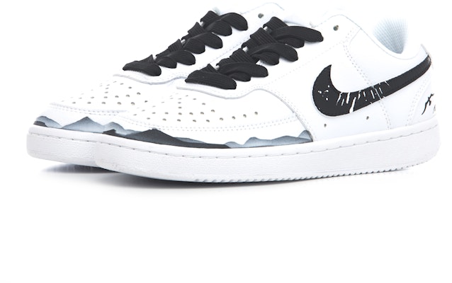 (W) Zapatillas Nike Court Vision Low 'Salpicaduras Tinta Blanco-Negro' CD5434-100(Team60-女款水墨丹青) Lookbook (W) Zapatillas Nike Court Vision Low 'Salpicaduras Tinta Blanco-Negro' CD5434-100(Team60-女款水墨丹青)