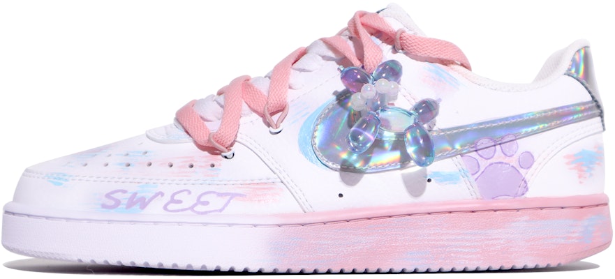 (W) 【定制鞋款】Nike Court Vision Low '激光小狗粉白' CW5596-100(TeamX-镭射小狗女款) Buy (W) 【定制鞋款】Nike Court Vision Low '激光小狗粉白' CW5596-100(TeamX-镭射小狗女款)