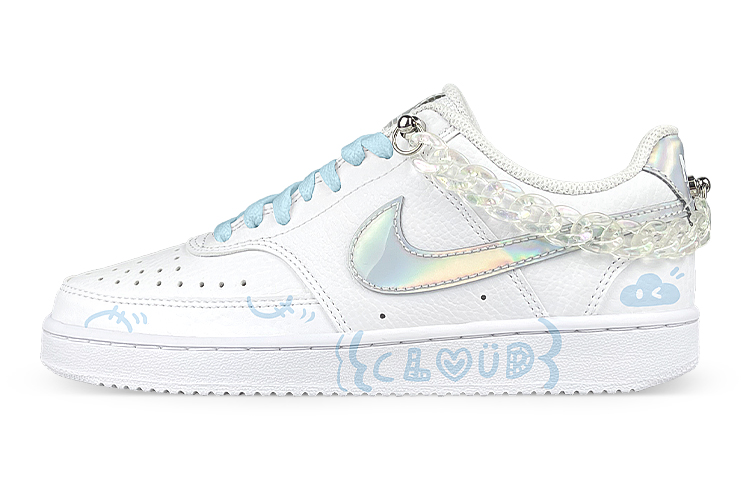 Buy (W) [Zapatillas Personalizadas] Nike Court Vision Low 'Laser Blue Cloud' CW5596-100(Team叁-女C镭射蓝)