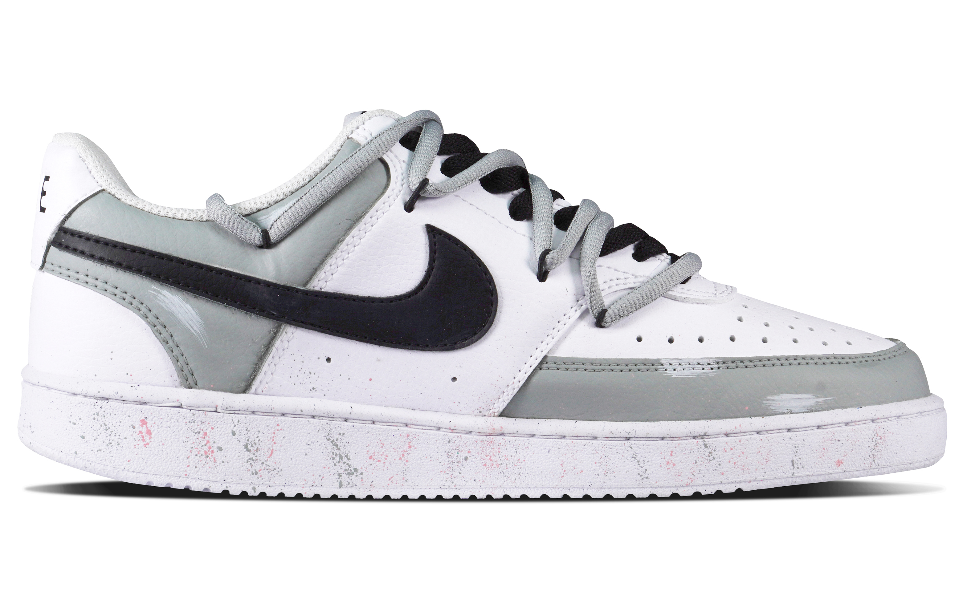 [Custom Shoes] (W) Nike Court Vision Low 'Panda Grey' 圖 2