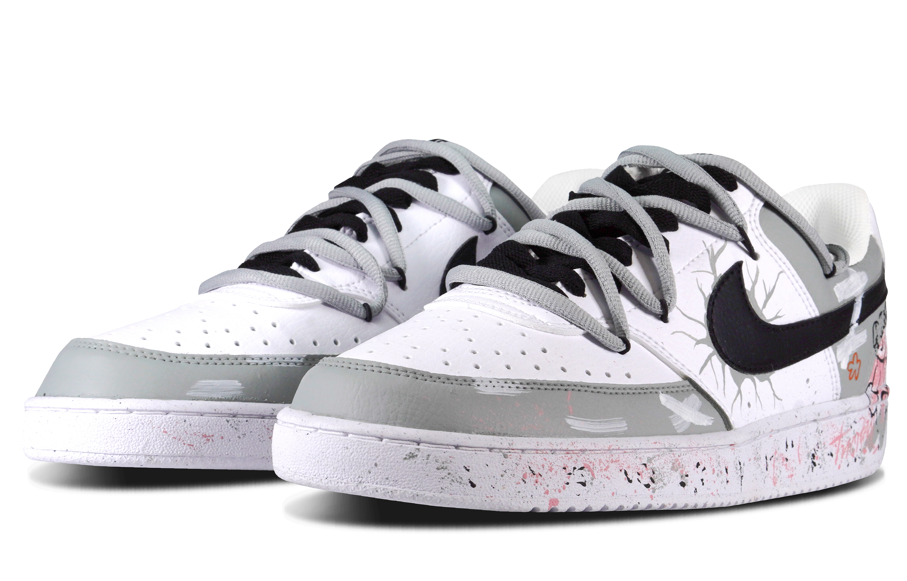 [Custom Shoes] (W) Nike Court Vision Low 'Panda Grey' 圖 3