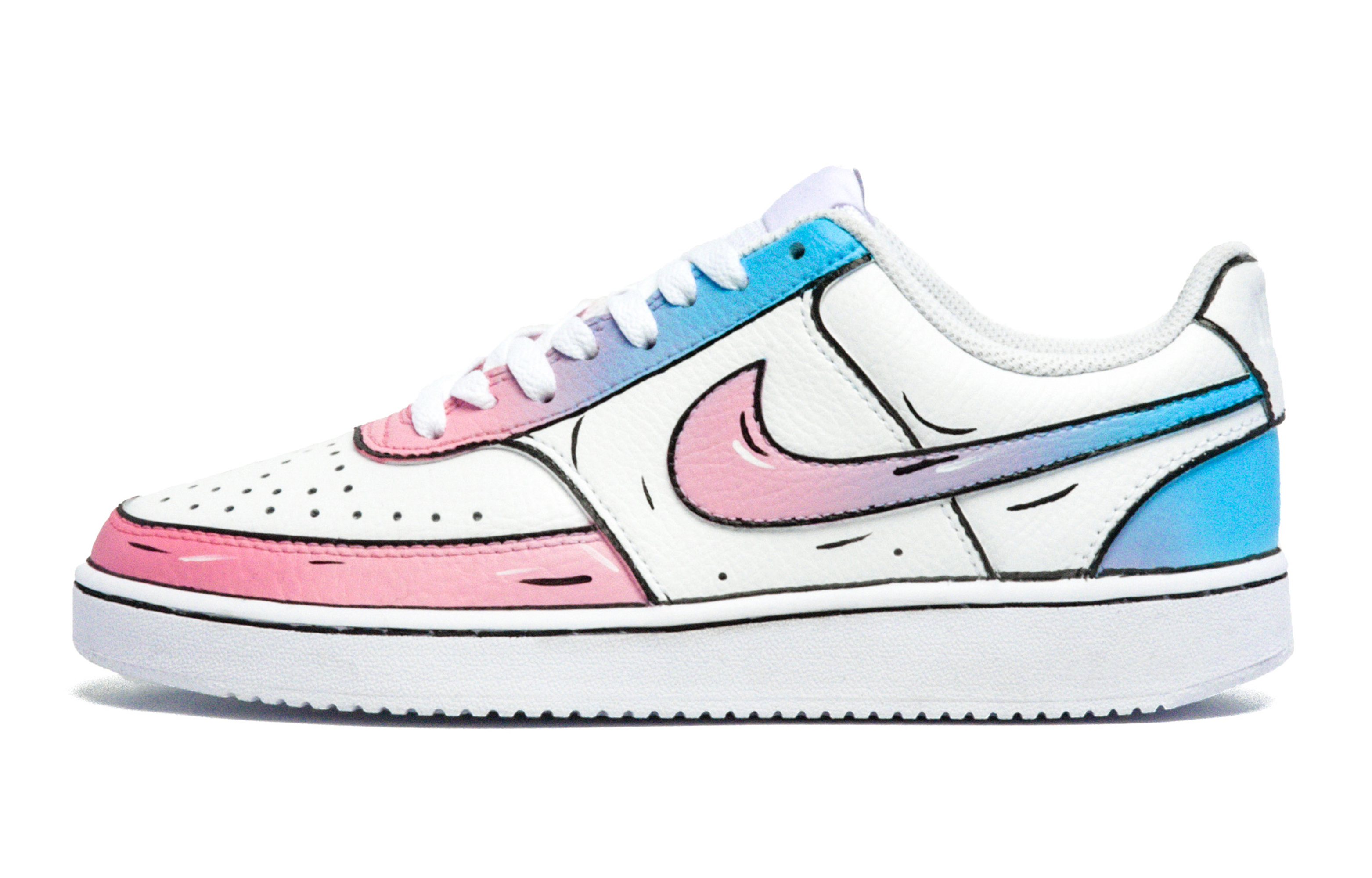 [Custom Shoes] (W) Nike Court Vision Low 'Parallel Universe Anime Graffiti'