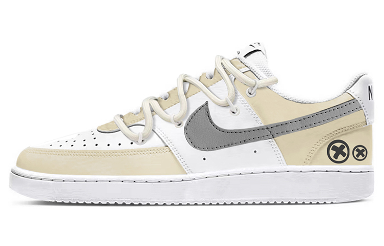 [Custom Shoes] (W) Nike Court Vision Low 'Vintage Oat Milk'