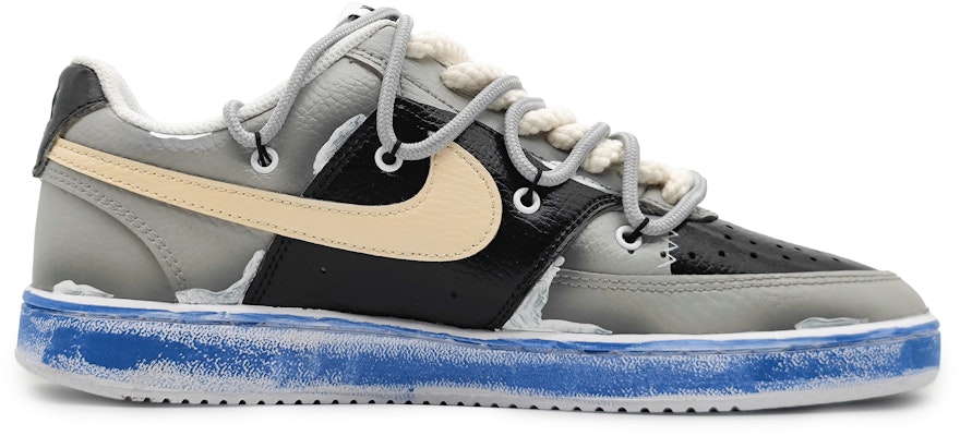 【訂製球鞋】 Nike Court Vision 1 Low 摩根褪色 刺繡標籤 蝕刻漸變 復古 高筒 板鞋 女款 黃黑灰 Order 【訂製球鞋】 Nike Court Vision 1 Low 摩根褪色 刺繡標籤 蝕刻漸變 復古 高筒 板鞋 女款 黃黑灰