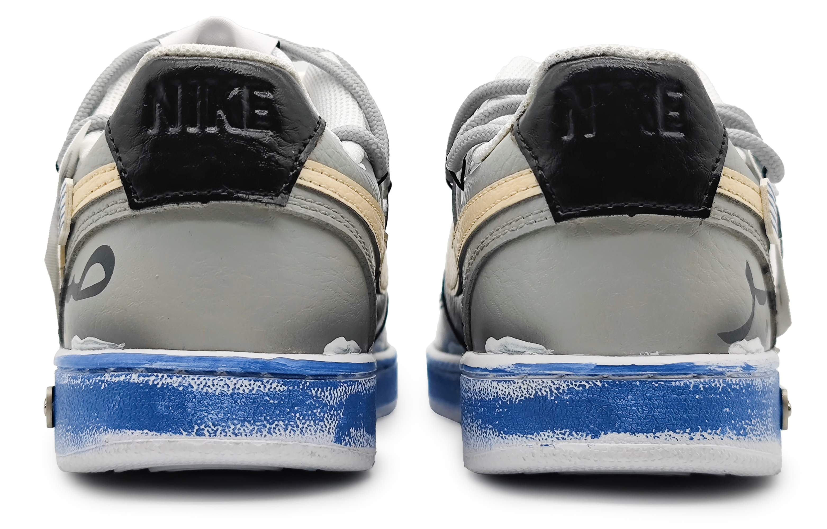 Shop [Custom Shoes] (Women) Nike Court Vision Low 'Yellow Black Grey Fade'