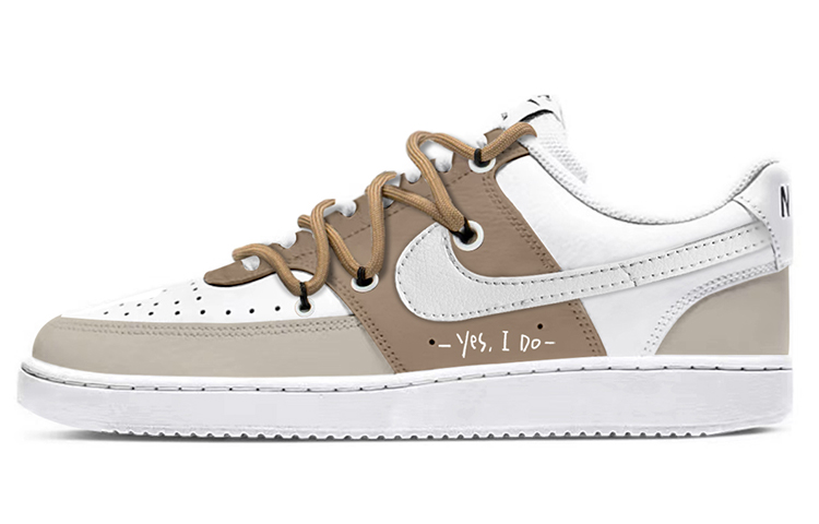 Buy (W) 【定制鞋款】耐克Court Vision Low Next Nature '焦糖拿铁' DH3158-101(TeamY-女款摩卡焦糖拿铁白棕)