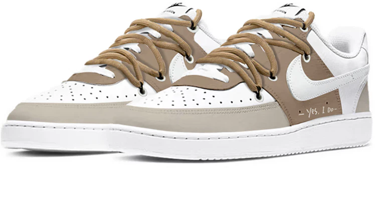 (W) 【定制鞋款】耐克Court Vision Low Next Nature '焦糖拿铁' DH3158-101(TeamY-女款摩卡焦糖拿铁白棕) Lookbook (W) 【定制鞋款】耐克Court Vision Low Next Nature '焦糖拿铁' DH3158-101(TeamY-女款摩卡焦糖拿铁白棕)