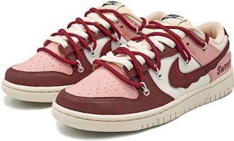 (W) 나이키 커스텀 덩크 로우 '발렌타인 초코' DD1503-109(Team27-女款甜心巧克力酒红粉白) Lookbook (W) 나이키 커스텀 덩크 로우 '발렌타인 초코' DD1503-109(Team27-女款甜心巧克力酒红粉白)