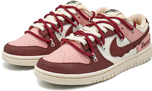 (W) 나이키 커스텀 덩크 로우 '발렌타인 초코' DD1503-109(Team27-女款甜心巧克力酒红粉白) Lookbook (W) 나이키 커스텀 덩크 로우 '발렌타인 초코' DD1503-109(Team27-女款甜心巧克力酒红粉白)