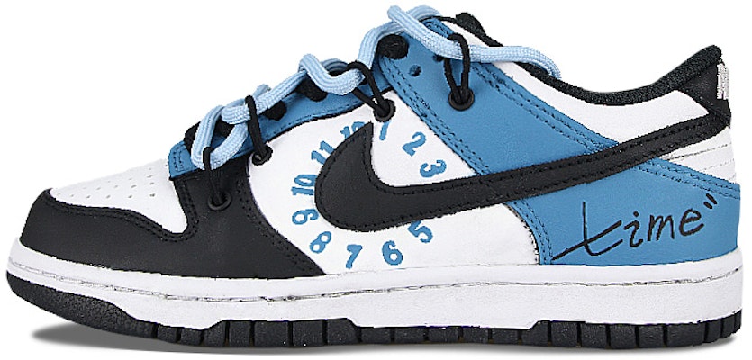 【客製球鞋】 Nike Dunk 低筒黑色 反向時間 解構鞋帶 手繪 潮流 耐磨 低筒 滑板鞋 女款 黑白藍 Buy 【客製球鞋】 Nike Dunk 低筒黑色 反向時間 解構鞋帶 手繪 潮流 耐磨 低筒 滑板鞋 女款 黑白藍