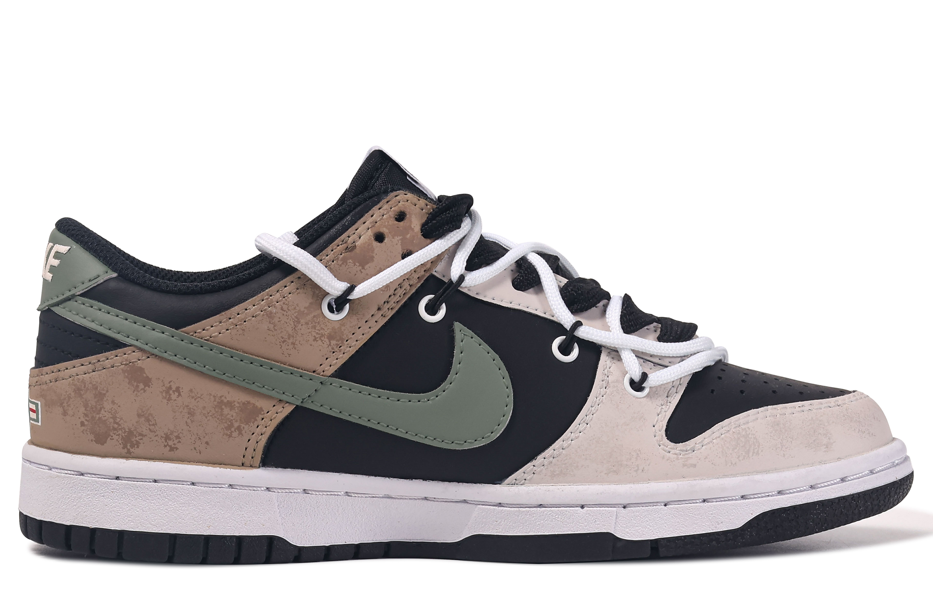 [Custom Shoes] (W) Nike Custom Dunk Low 'Brown Green Black Camo'