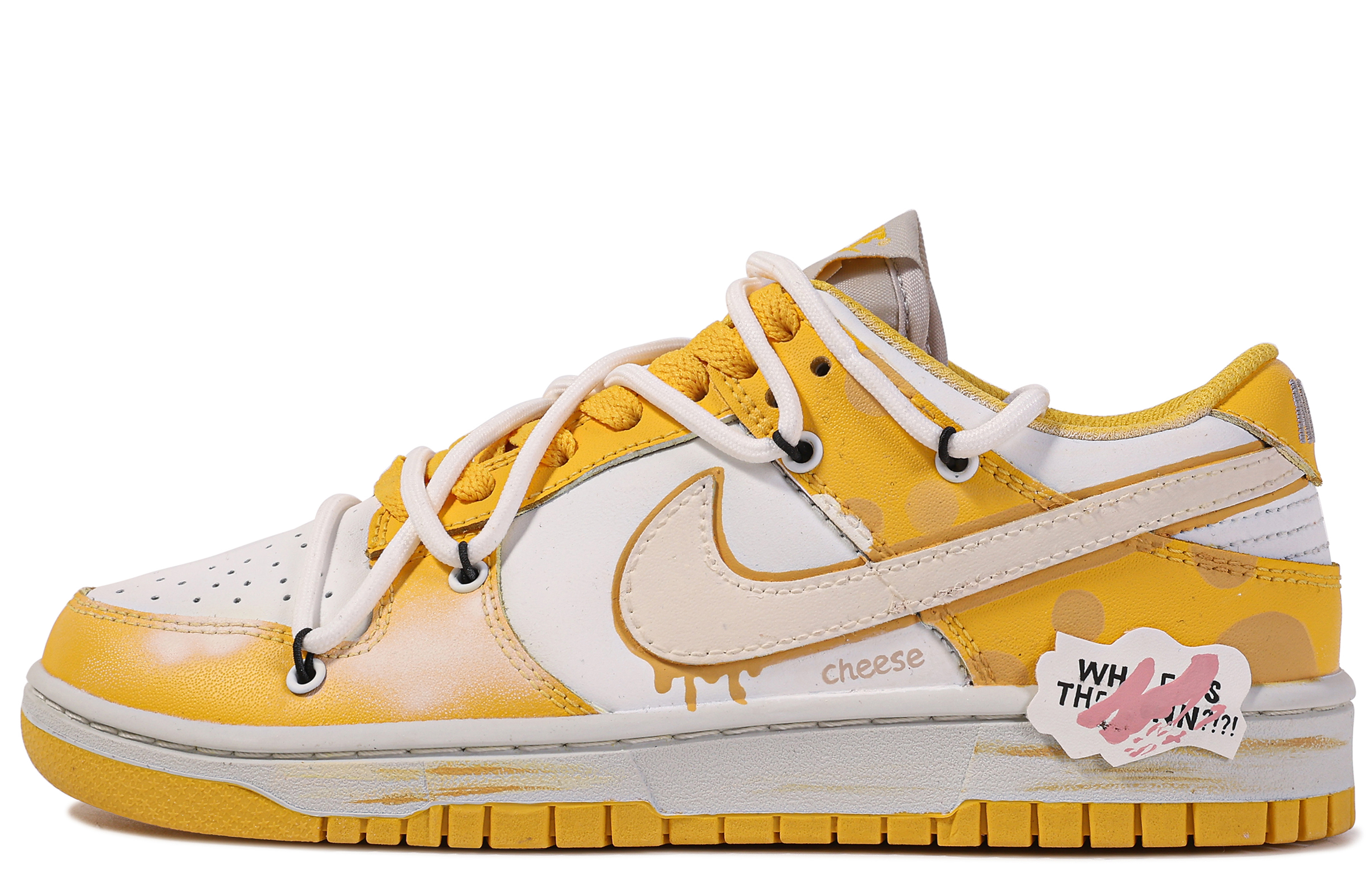 [Custom Shoes] (W) Nike Custom Dunk Low 'Cheese-Cream Graffiti'