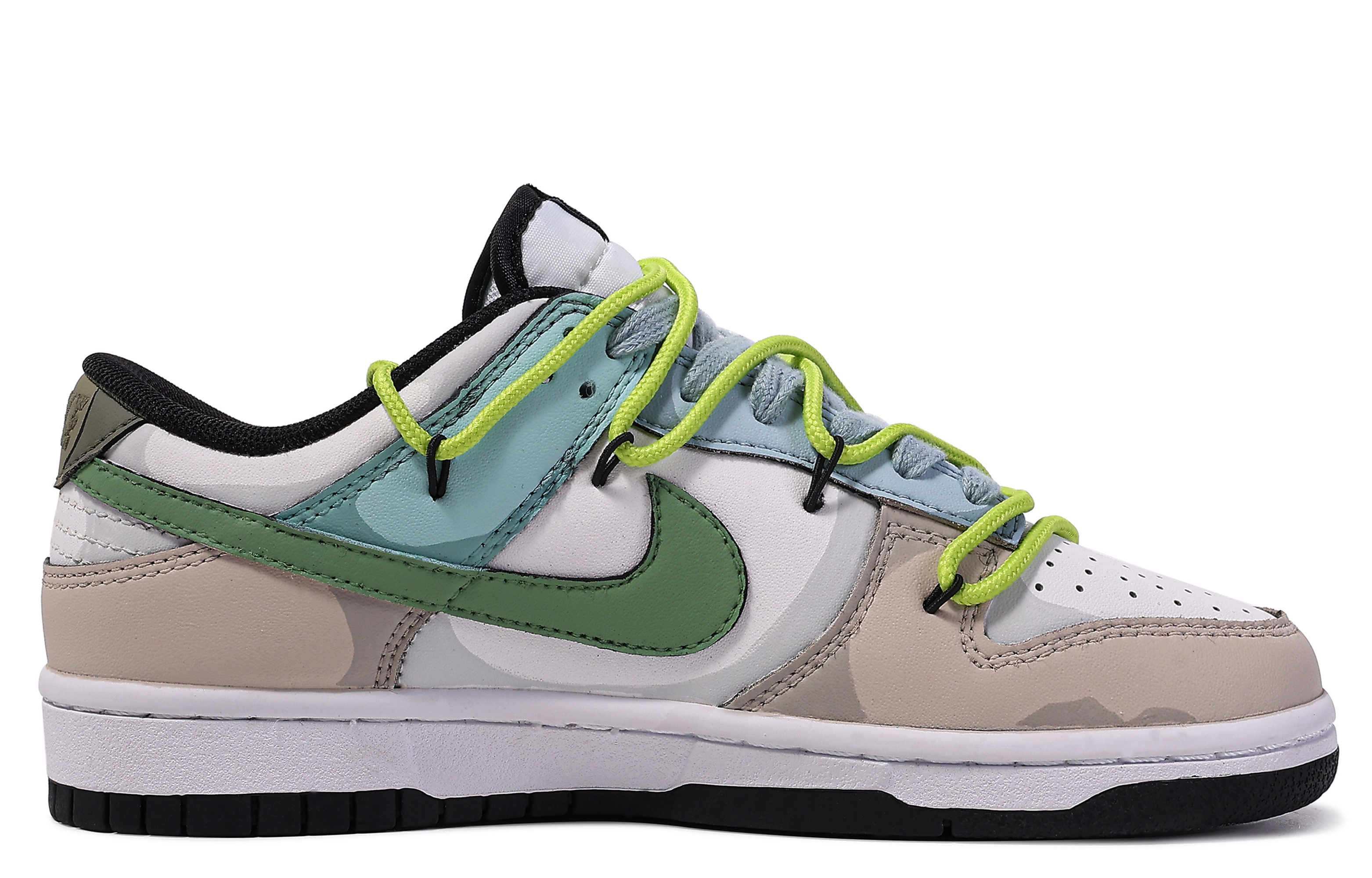 Order (W) [Sepatu Custom] Nike Custom x Dunk Low 'Da Vinci Capsule - Coklat Hijau Biru' CW1590-100(TeamM-奇幻之旅-BOX)