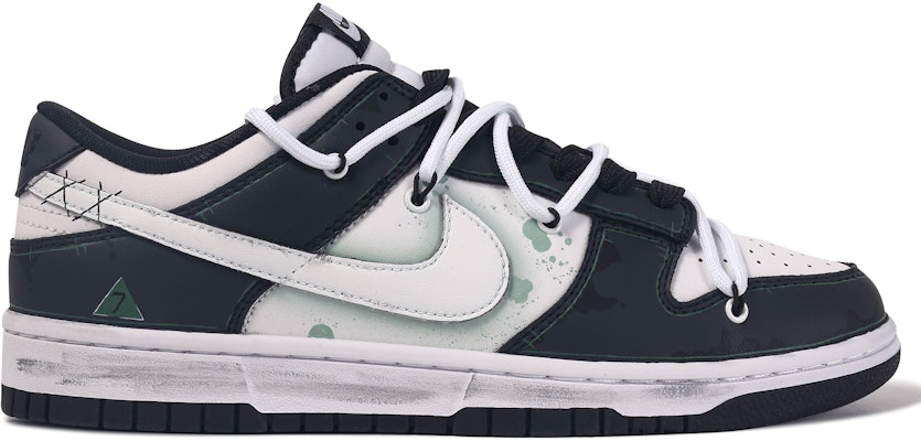 (W) 【カスタムシューズ】(女性用) ナイキ カスタム x ダンク ロー 'ダヴィンチ ブラック ホワイト グリーン' CW1590-100(TeamM-女款安全出口S-BOX) Order (W) 【カスタムシューズ】(女性用) ナイキ カスタム x ダンク ロー 'ダヴィンチ ブラック ホワイト グリーン' CW1590-100(TeamM-女款安全出口S-BOX)