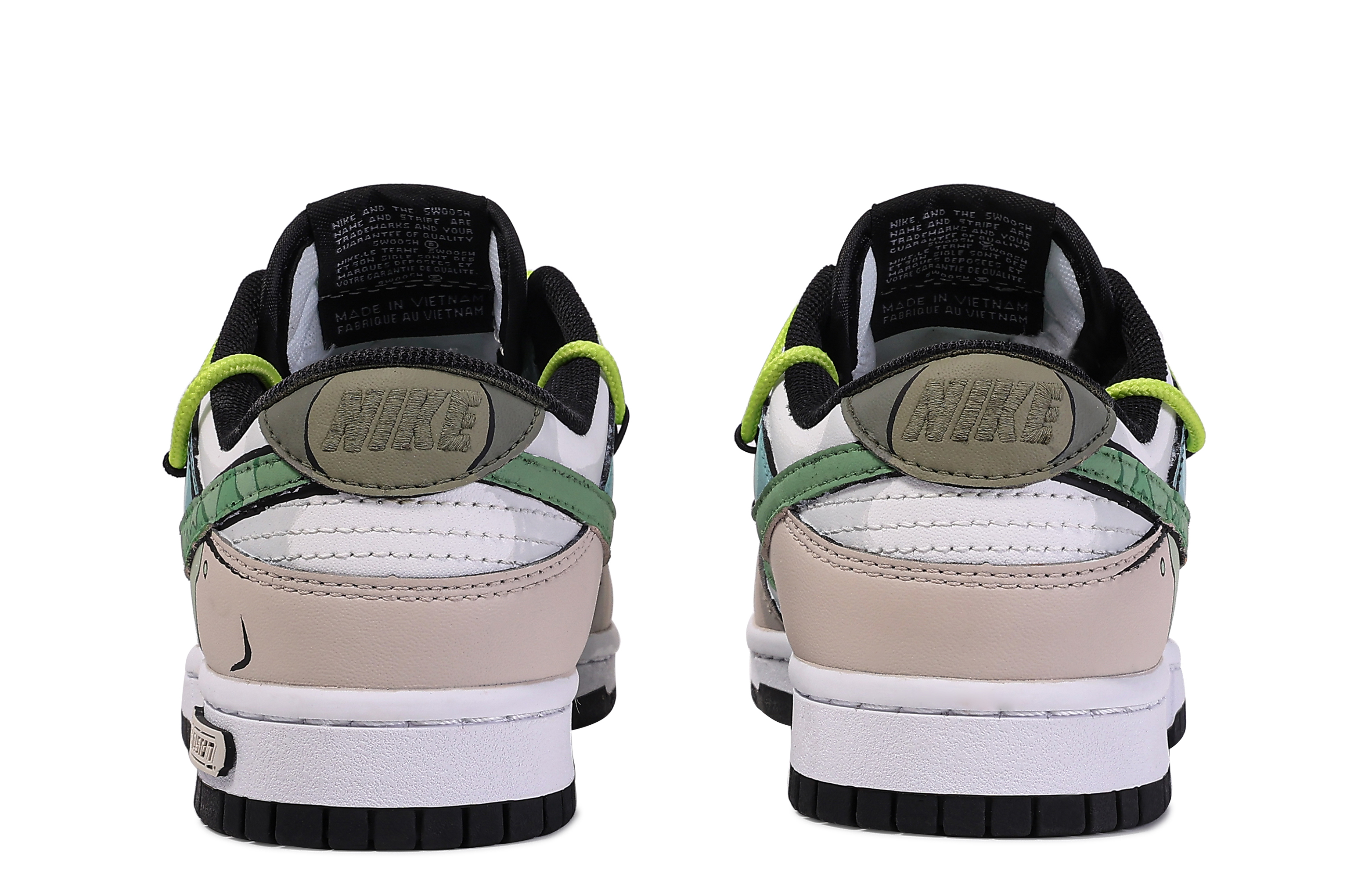 Purchase (W) [Sepatu Custom] Nike Custom x Dunk Low 'Da Vinci Capsule - Coklat Hijau Biru' CW1590-100(TeamM-奇幻之旅-BOX)